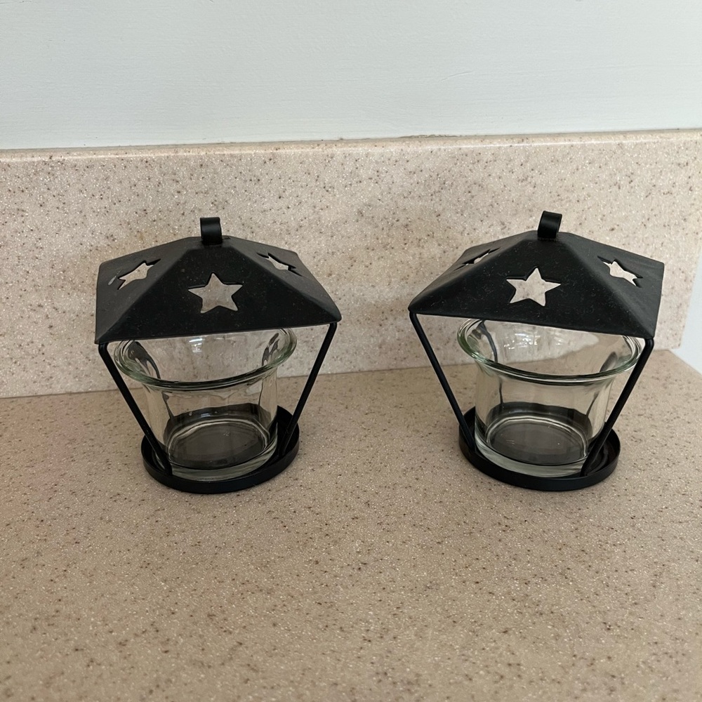 Set of 2 votive candle holders